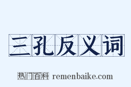 三孔反义词是什么意思的图片